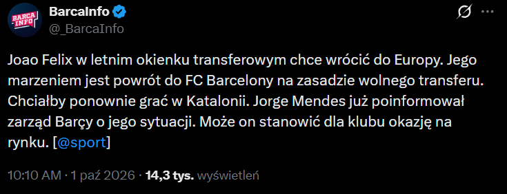 WOW! Były napastnik Barcelony chce... WRÓCIĆ DO KLUBU!